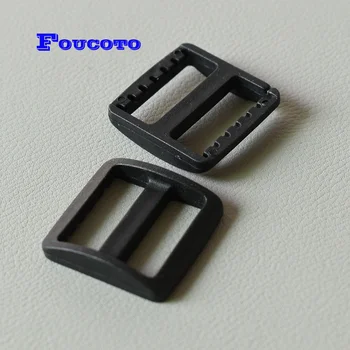 

100pcs/lot plastic sliders seat belt buckles adjuster 25mm 1" webbing for pet dog collar bags backpack straps DIY accessories