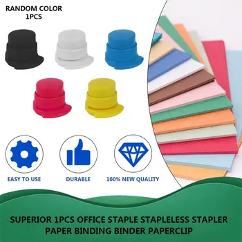 

Superior 1pcs Office Staple Free Stapleless Stapler Home Paper Binding Binder Paperclip Stylish Home Office Stationery