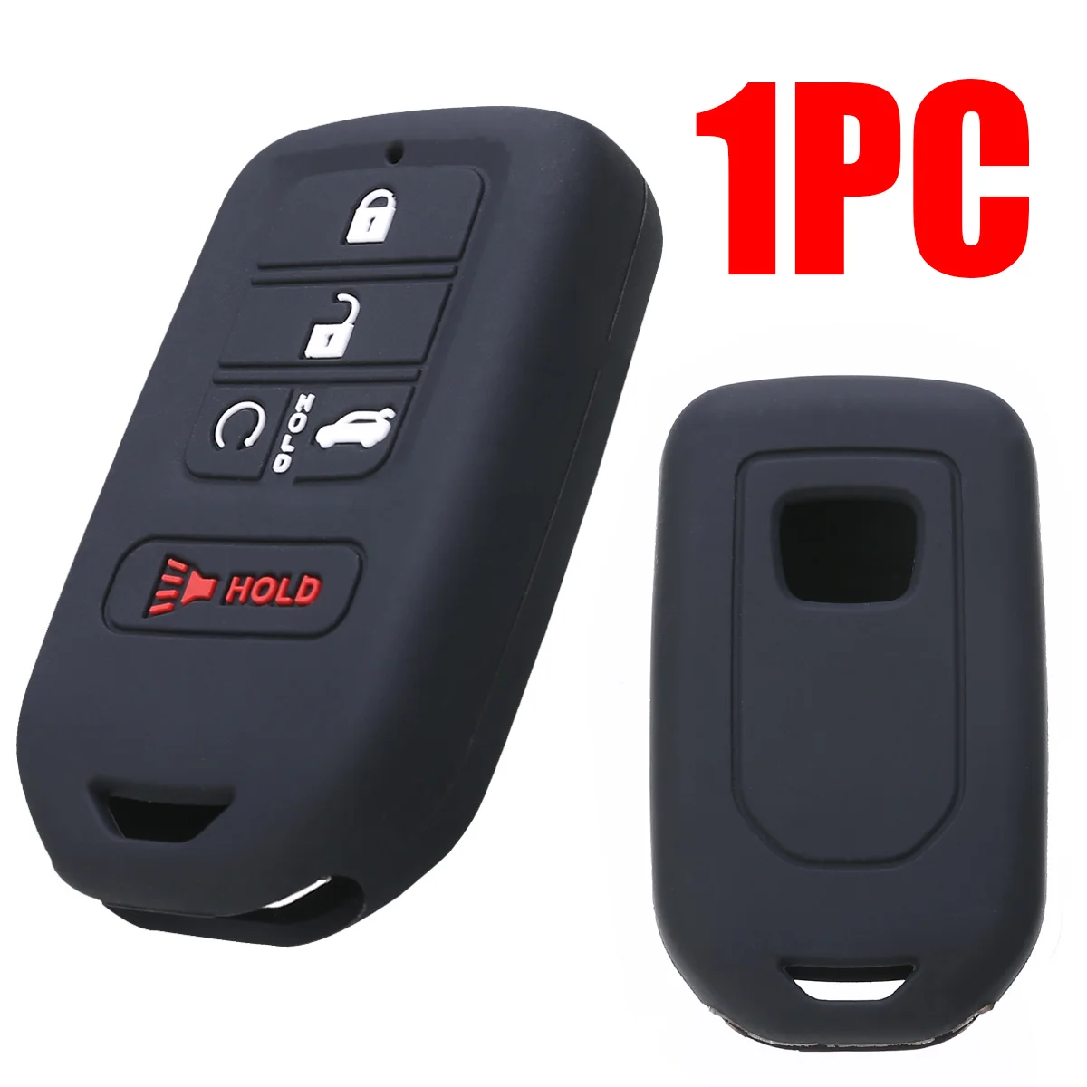 

For Honda Civic Accord CR-V Pilot HR-V 2019 1pc 5 Button Silicone Remote Key Case Car Styling Key Fob Shell Cover Protector