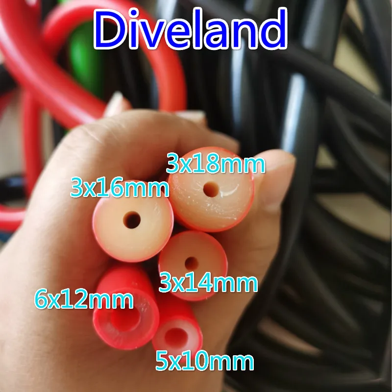 1 Meter Spearfishing rubber tube speargun band ELASTIC latex tube Inter dia 3mm 4mm 5mm 6mm 7mm Out dia 10mm 12mm 14mm 16mm 18mm 2