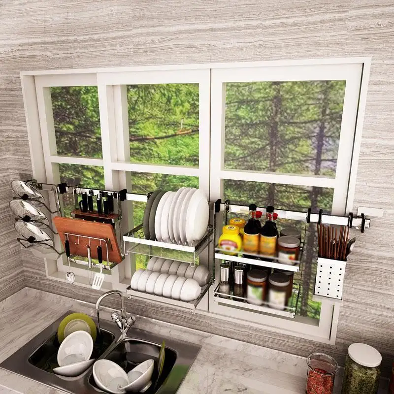 Cosinha Egouttoir Vaisselle Nevera De Organizer из нержавеющей стали Cozinha Cocina Organizador кухонный стеллаж для хранения