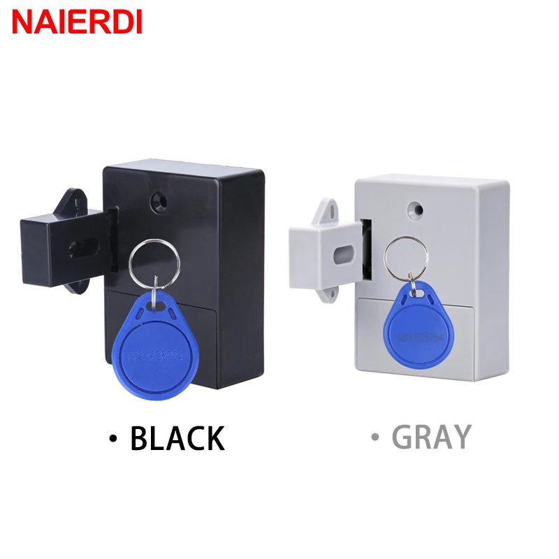 NAIERDI Digital Cabinet Intelligent Electronic Locks Invisible Sensor Lock EMID IC Card Drawer For Wardrobe Furniture Hardware