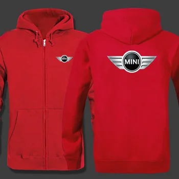 

MINI logo zipper Hooded Sweatshirt Winter Sweatshirts Zipper Jacket Cotton Coat Fashion Hoodie