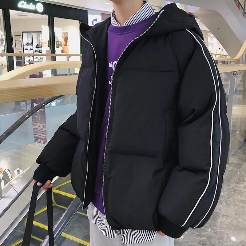 Разборчивый высококачественный хип-хоп Мужская зимняя куртка одежда свободные Harajuku мужские пальто с принтом панды Мужская ветровка