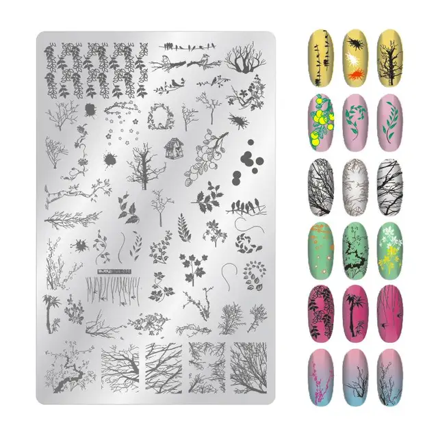 1PC**9.5X14.5cm Nail Art Stamping Plate 304 Stainless Steel Templates  Plates Image--Unique Design/Lace design nail Stamp Plate 30