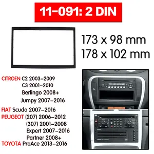 Car Fascia Radio Panel for CITROEN C2 2003-2009; C3 2001-2010; Berlingo  2008+; Jumpy 2007-2016 Dash Kit Plate Adapter Bezel Trim - AliExpress