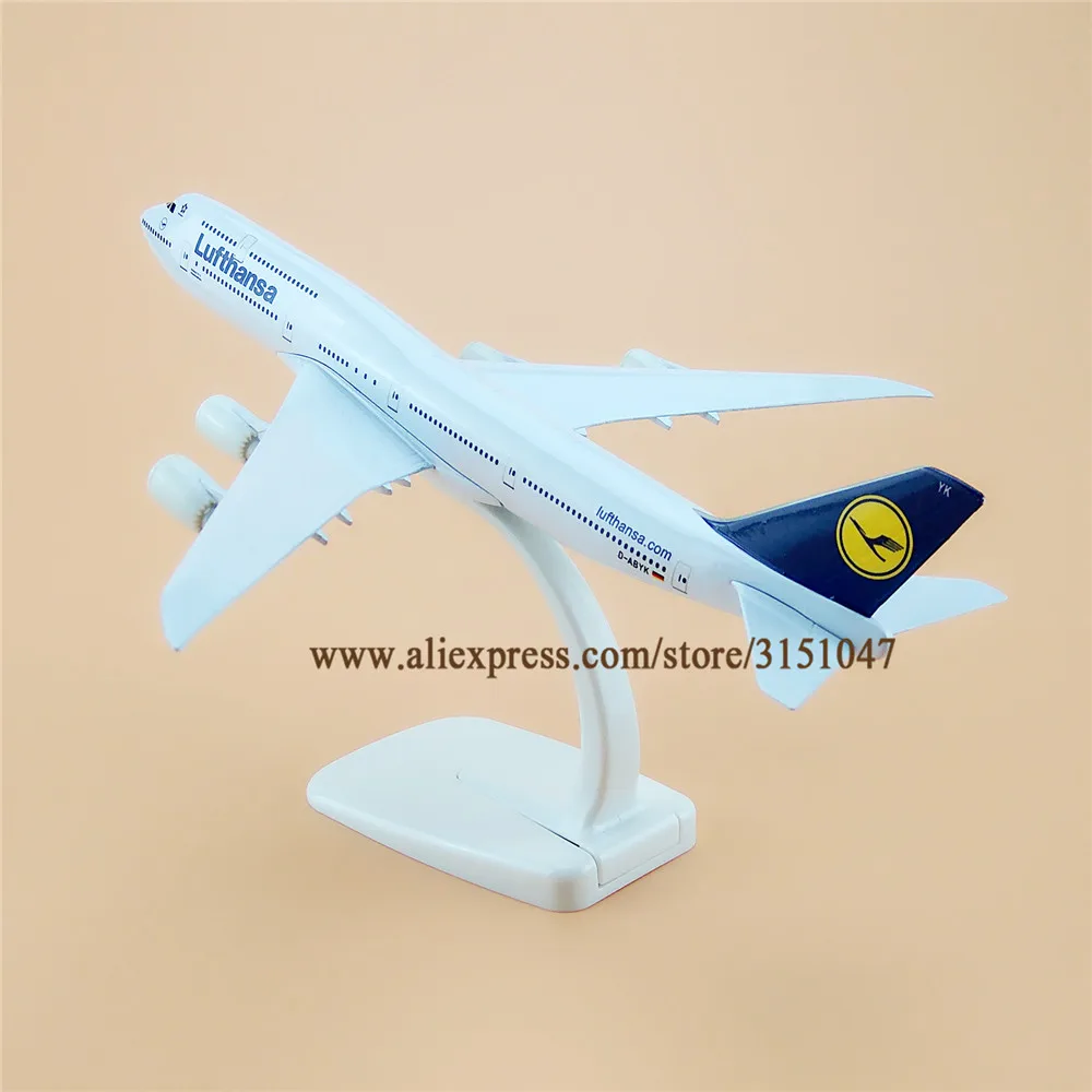 20 см Air Германия Lufthansa Airlines Boeing 747 B747 8 Airways модель самолета из сплава металла литье