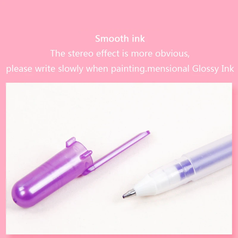 Cena Różne 10 kolorów Sakura Gelly rolki glazury zestaw długopisów żelowych 3 trójwymiarowy błyszczący pióro atramentowe wodoodporny pióro kulkowe szkolne