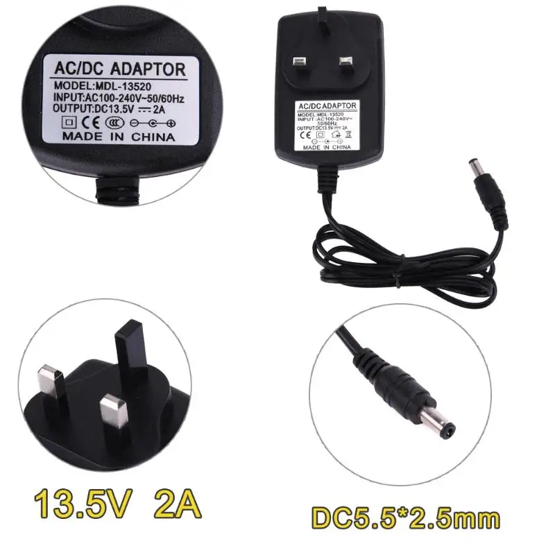 100 V-240 V AC/DC адаптер 2000mA 13,5 V 2A конвертер адаптер блока питания 5,5 мм* 2,5 мм стены смены адаптер для путешествий США/ЕС/Великобритания вилка