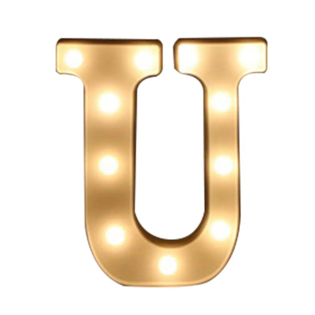 

INS hot English letter light LED symbol modeling lamp wedding digital light birthday proposal white light