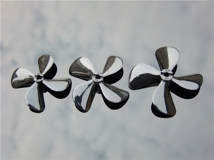 Pexorin 4-Blatt-Propeller Für RC-Boote – 50/55/60 Mm, 4 Mm Welle, Aus PC-Harz, CW/CCW, Für Fischerboot-Modelle & Schlepper