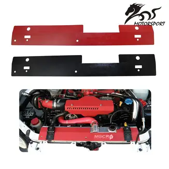 Aluminum Car Accessories Radiator Shroud for 02-07 Subaru WRX & STi Black/Red 1