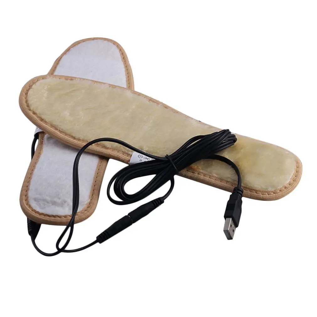 

NEW Winter Warm Electrically Heated Insoles USB Charging Plush Fur Insoles Keep Warm Feet Pad for Women&men Shoes ICOCO /