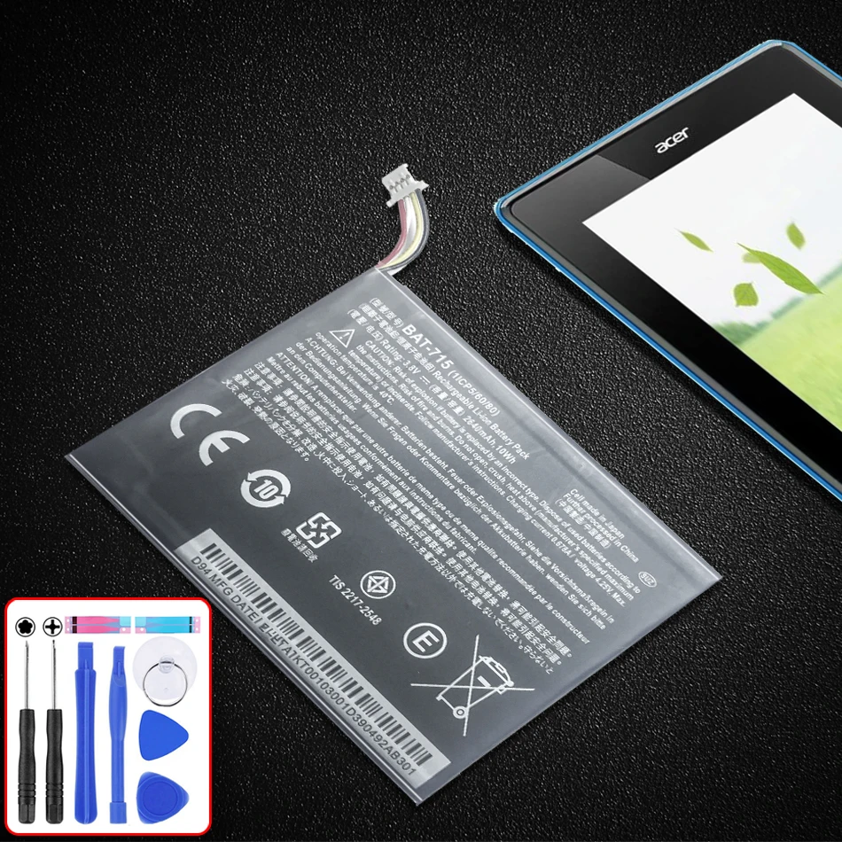 Аккумулятор для планшета acer Iconia Tab B1 B1-A71 B1-710 2640mAh BAT-715