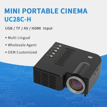 UNIC UC28CH Projector HDMI-Compatible 1920x1080P USB TF AV interface LED Mini projector Portable Home Media Video Player Gift