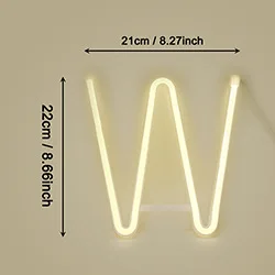 Luz da noite néon alfabeto lâmpada 26