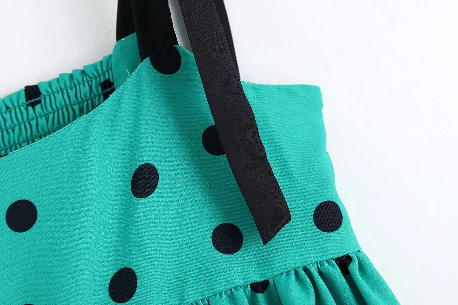 Women sexy dot print crop top bow tie adjustable strap sleeveless back elastic short blouse chic tops blusas