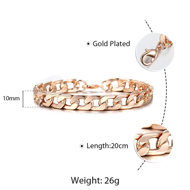 20cm Bracelets For Women Men 585 Rose Gold Curb Snail Foxtail Venitian Link Chains Bracelet on hand Fashion Jewelry Gifts CBB1 CB39