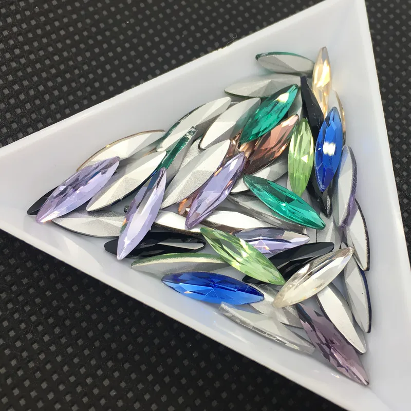 4x15mm Navette Glass Fancy Stone Horse Eye Bling Crystal For Jewelry Making Garment Use | Украшения и аксессуары