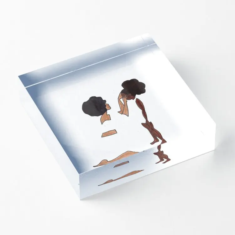 

African Mother And Daughter Tumblr Inspi Acrylic Block Family Funny Transparent Bedroom Clear Pad Art Process Home Room Photos