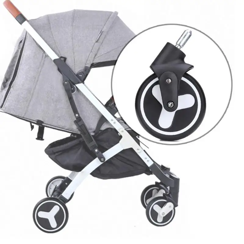 Baby Cart Wheel Original Stroller Accessories Excellent PU Rubber Leather Front Rear Wheel Trolley Suitable for Yoya Plus 3 Pram