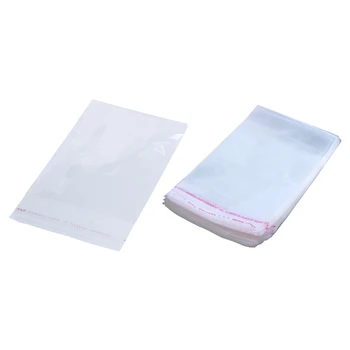 

400x Clear Self Adhesive 7cm x 13cm& 14X8cm Peel and Seal Plastic Bags for Small Objects, Jewellery, Arts and Crafts Display Pac