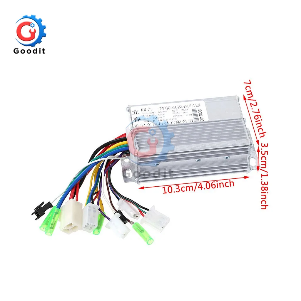 DC 36 V/48 V 350W Бесщеточный Регулятор скорости двигателя постоянного тока для электрического велосипеда E-bike скутер 103x70x35mm с алюминиевым