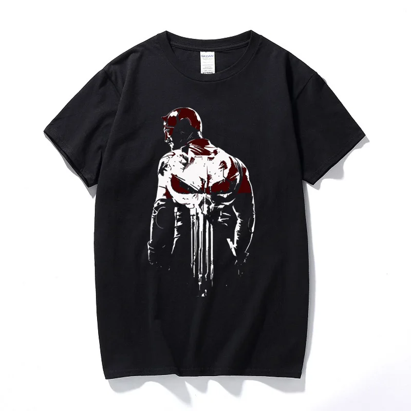 Футболка унисекс с изображением защитников Daredevil футболка Punisher Mash Up Sundry Мягкая
