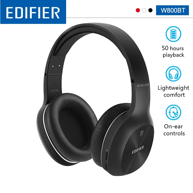 Беспроводные Bluetooth наушники EDIFIER W800BT v4.0 40 мм с драйверами до 50 часов использования