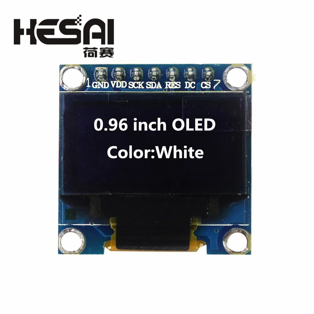 0 96 дюймовый OLED белый дисплей модуль 128X64 SPI 7pin драйвер чип SSD1306 для arduino Diy Kit|128x64
