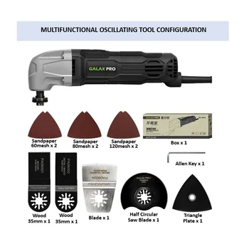 

Bodewtech 220V Electric Multifunction Oscillating Tool Kit Multi-Tool Power Tool Electric Trimmer Saw Accessories