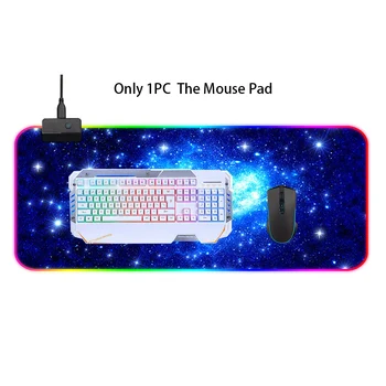 

Gaming Fashion Gift Rectangle Rubber LED Lighting Locking Edge Computer Accessories RGB Anti-slip Soft Large Size Mouse Pad