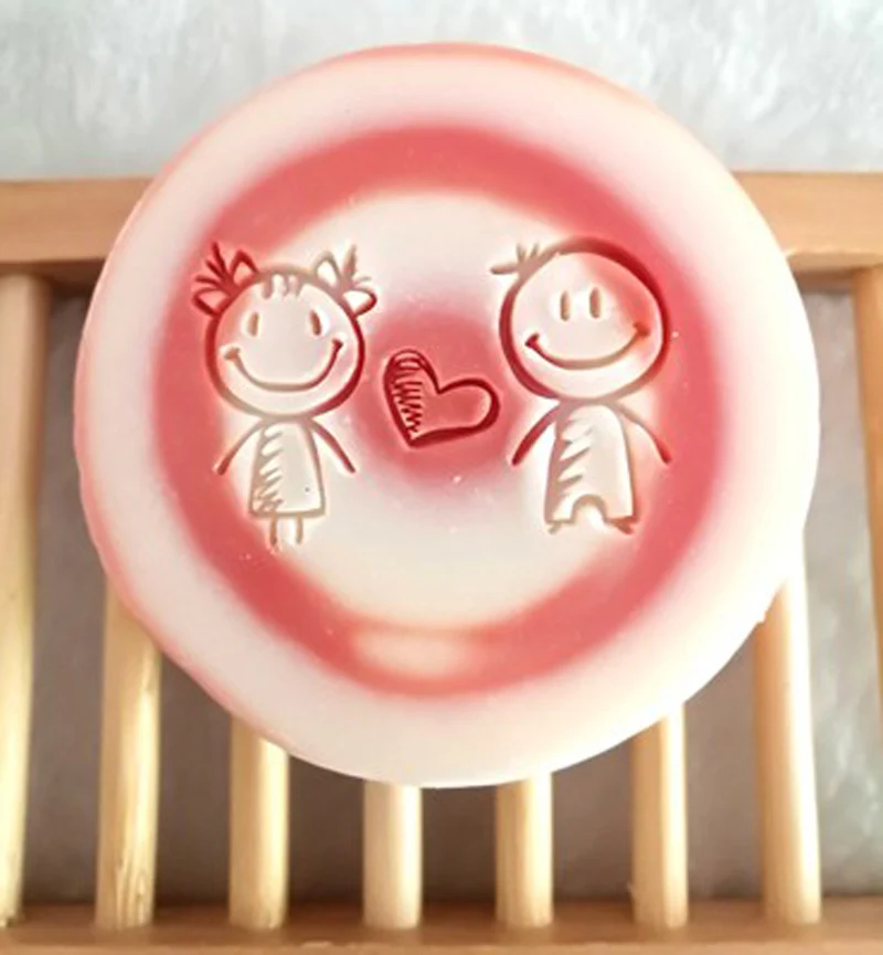 Transparent Handmade Soap Stamp, Love Acrylic Soap Making Chapter, Custom Stamps, Lovely Girls and Boys, Valentine's Day Gifts