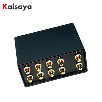 

4 Input 1 Output Passive Audio Signal Switcher Switch Selector Box Sound HiFi Audio Signal Splitter With Volume Control G1041