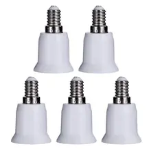 5pcs E14 to E27 Base Screw Light Lamp Bulb Holder Adapter Socket Converter