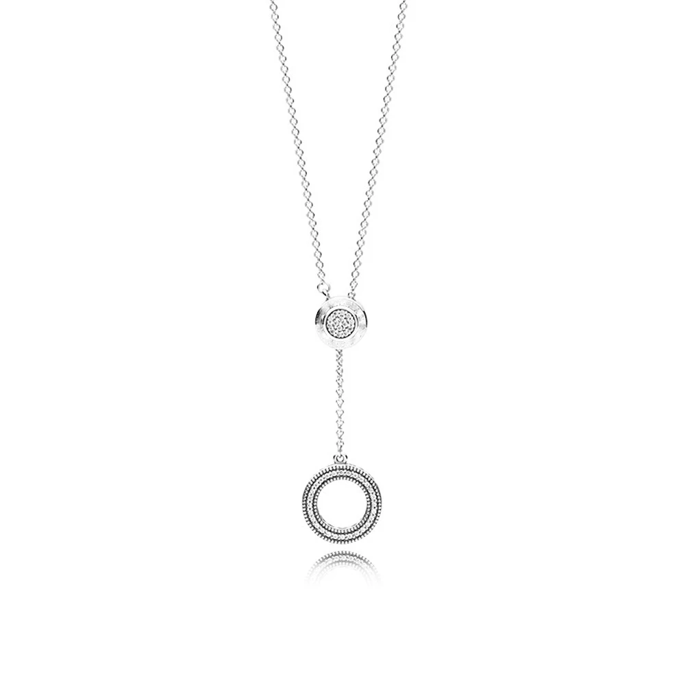 LISM 100% 925 Sterling Silver 1: 1 Classic Round Glamour Necklace Girl Gift Original Jewelry Free Shipping | Украшения и