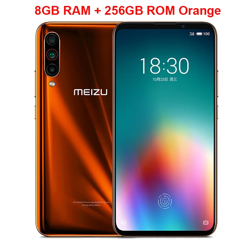 Orange 8GB 256GB Meizu 16T мобильный телефон, 6,5 дюймов, 6 ГБ ОЗУ, 128 Гб ПЗУ, Восьмиядерный процессор Snapdragon 855, Android 9,0, тройная камера, 4500 мАч, Samrtphone - Цвет: Orange 8GB 256GB