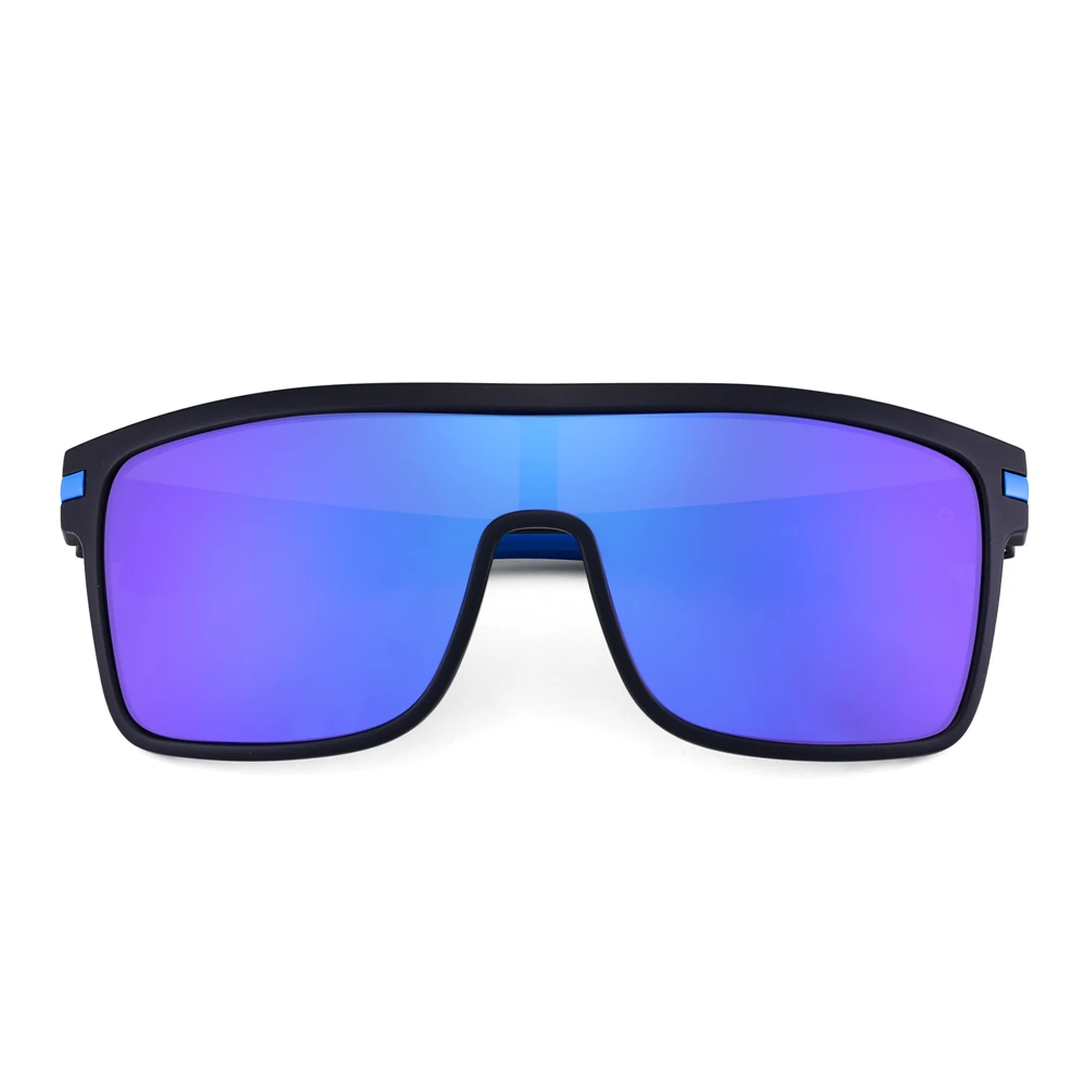 JM поляризационные солнцезащитные очки, Ретро стиль, плоский верх, квадратная оправа, очки для мужчин - Цвет линз: Blue
