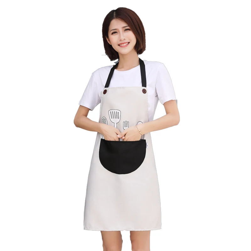 photo Wholesale unisex Half-length Adult Apron Striped Hotel Restaurant Chef Waiter Apron Kitchen Cook Adjustable waterproof Apron new - Цвет: photo