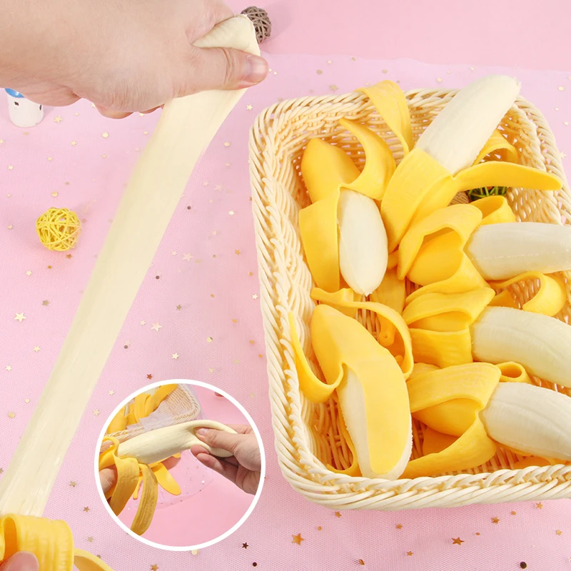 

Peeling Spoof Bananas Decompression Toys Funny Vent Healing Relieve Stress Squeeze Kids Adult Peeling Bananas Toy for children
