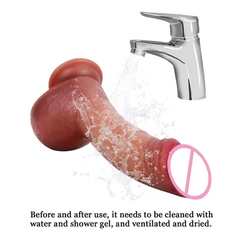 Ejaculating Soft Realistic Dildo Spraying Water Dick Suction Cup Dildos for Women Strapon Squirting Dildo Sex Toy for Adult 4