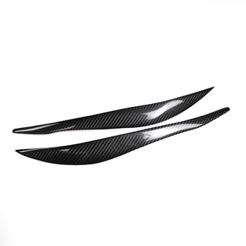 

2pcs Car Carbon Fiber Upper Lamp Hood Headlight Brow Eyelid Eyebrow DIY Decorative Sticker Cover Trim Styling Accessories