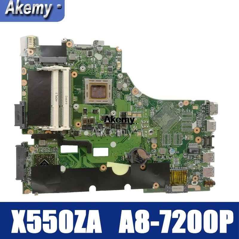 X550ZA материнская плата для ноутбука For Asus X550ZE K550Z A555Z VM590Z A8-7200P LVDS Оригинал Mainboard 100%