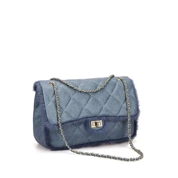 

Women Single Shoulder Bags Female Bolsa Crossbody Faux Fur Youth Ladies Flap Diamond Lattice Bags Luxury Brands Designer Handbag