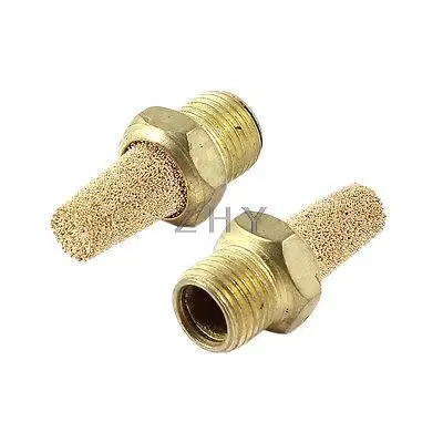 

Pneumatic Brass Muffler 1/8PT Male Thread Silencer Noise Filter New