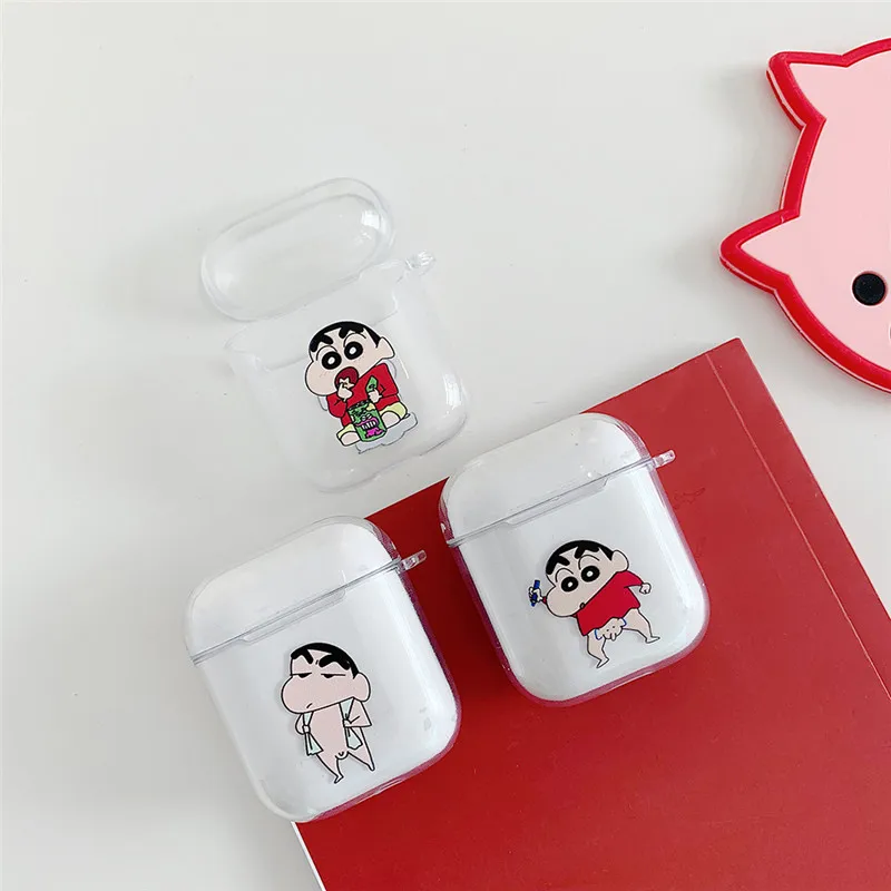 Милый мультяшный Микки Минни Мягкий силиконовый чехол для Apple Airpods чехол беспроводной Bluetooth наушники Crayon Shinchan чехол