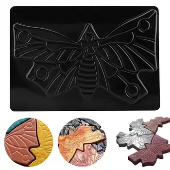 

Cement Mold 44*30 Pavement Sturdy Butterfly Shape Durable Stone Paving Mold Concrete Mold Driveway Stepping Black DIY