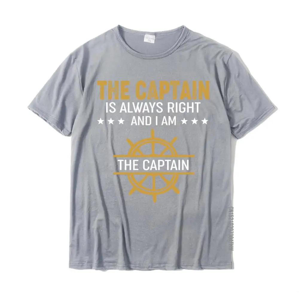 cosie Printed Printing Short Sleeve ostern Day Tops & Tees Family Round Collar All Cotton Tee-Shirt Male T-shirts The Captain Is Always Right And I Am The Captain Pullover Hoodie__MZ19780 grey