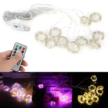 

3x3m 300LED USB Copper Wire String Light Home with Remote Control for Party Wedding Curtain Decoration LED String Light