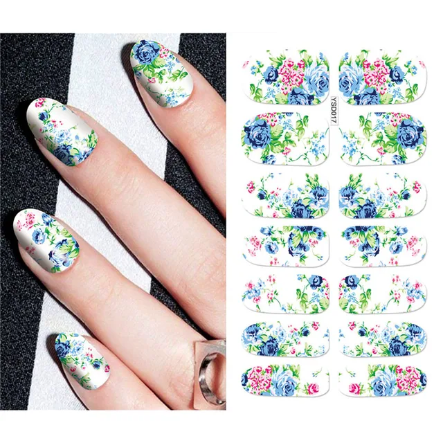 Nail Stickers For Nails Sliders 3D Color Water Transfer Nail Sticker Creativity Decoration Art Necklace Pattern Dreamcatcher YSD017